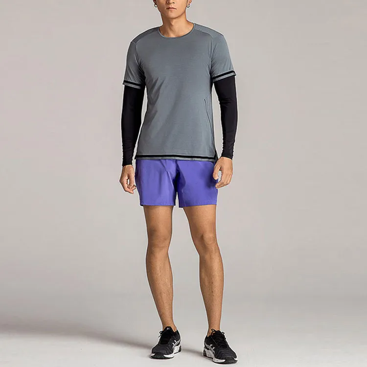 Lululemon Fast And Free T-Shirts Men Asphalt Gray-1
