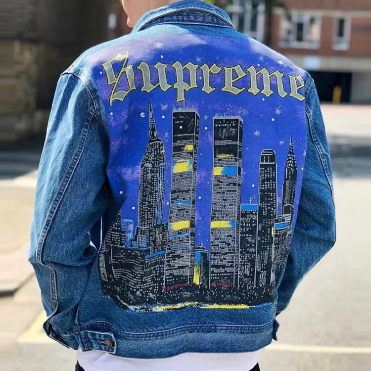 Supreme New York Painted Trucker Jacket-2