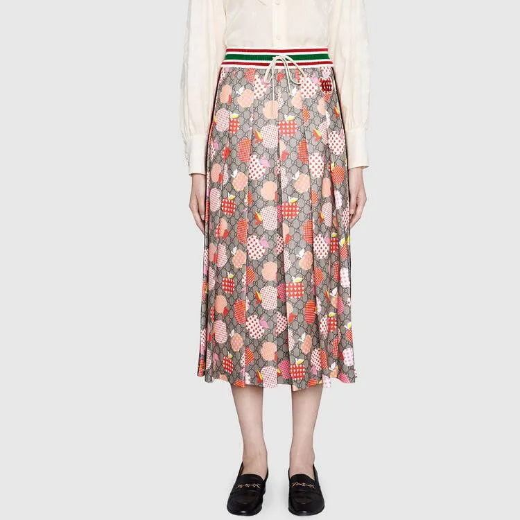 GUCCI Casual Long Skirts Women's Brown-1