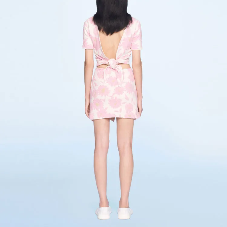 Jacquemus La Jupe Bagnu 'Jacquard Pink Flowers'-2