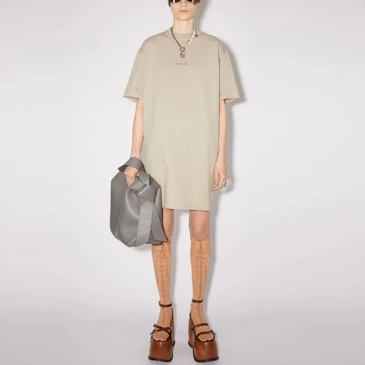 Acne Studios Short Sleeved Dresses Women's Titanium Gray-1