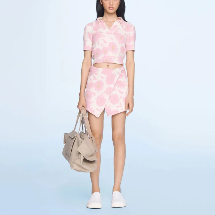 Jacquemus La Jupe Bagnu 'Jacquard Pink Flowers'-1