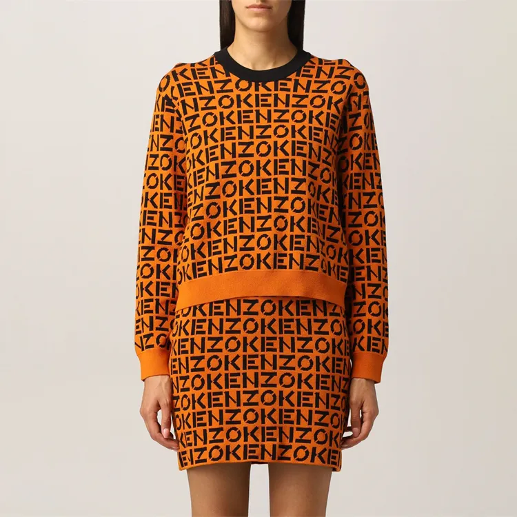 KENZO SS21 Loose Fit Sweater Women's Orange-5