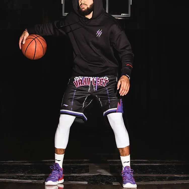 LiNing Sports Basketball Collection Basketball Shorts Men's Black-3