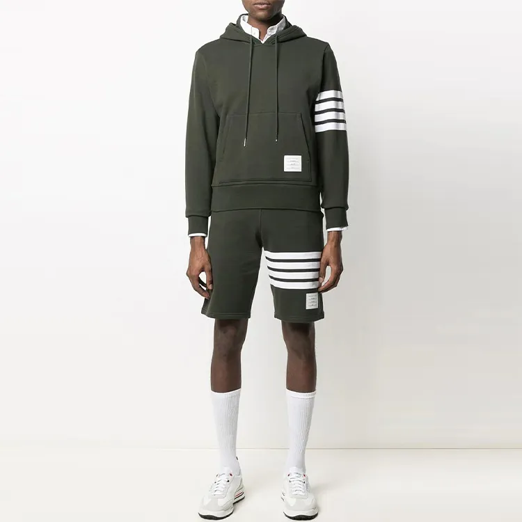 THOM BROWNE Sports Shorts Men Dark Green-1