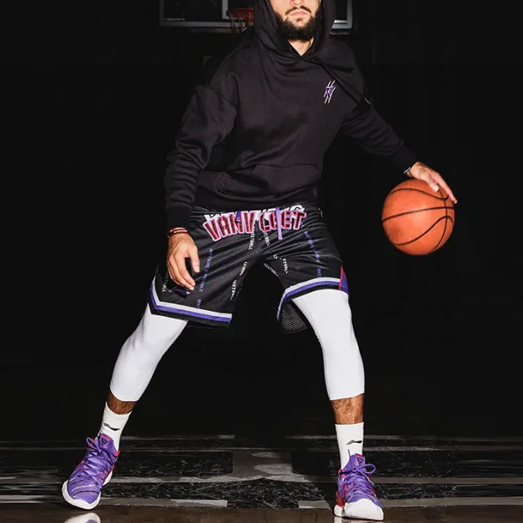 LiNing Sports Basketball Collection Basketball Shorts Men's Black-4