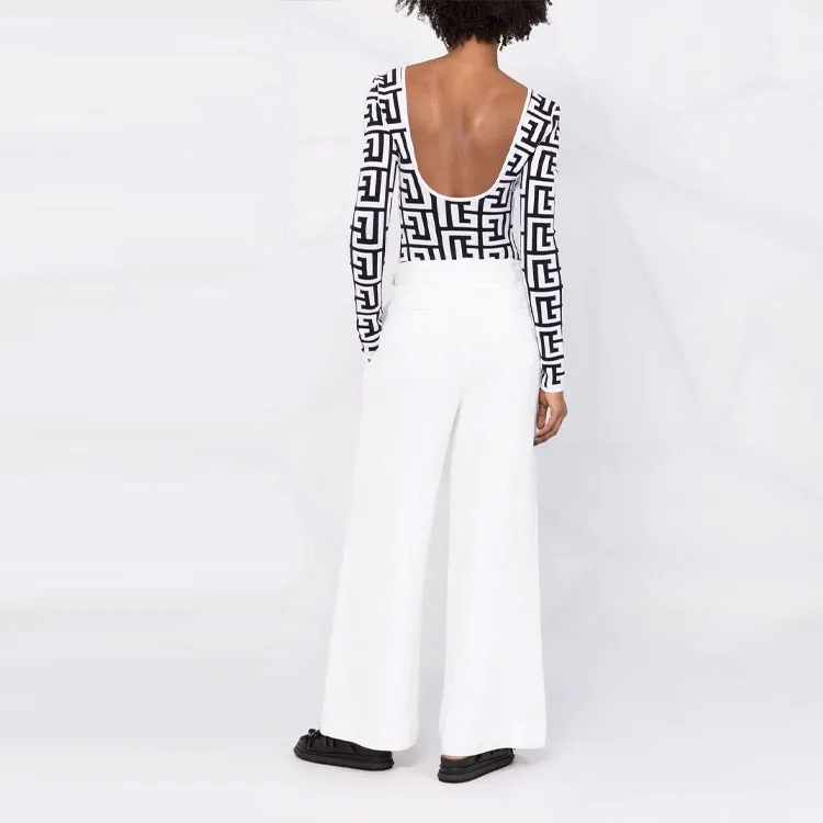 BALMAIN Bodysuits Women's Black/White-2