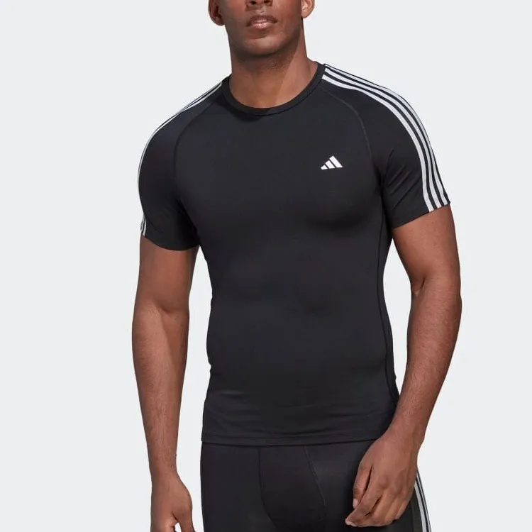 Adidas Techfit 3 Stripes Training Tee-2