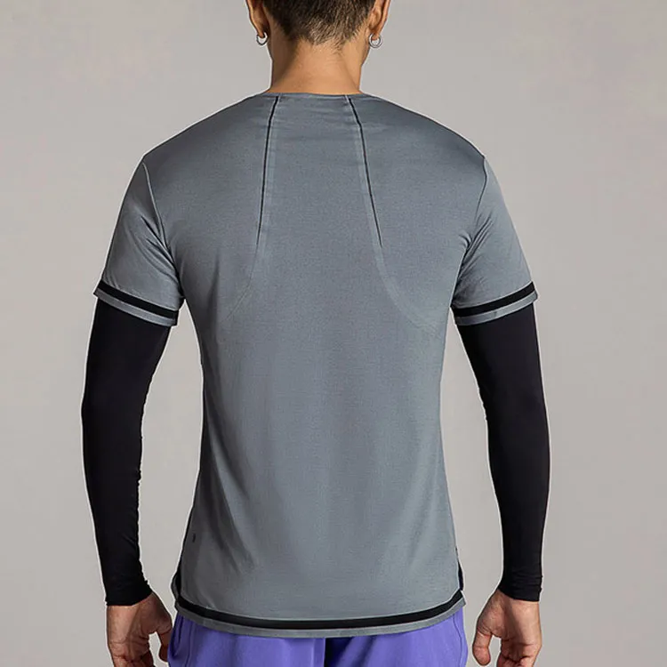Lululemon Fast And Free T-Shirts Men Asphalt Gray-2