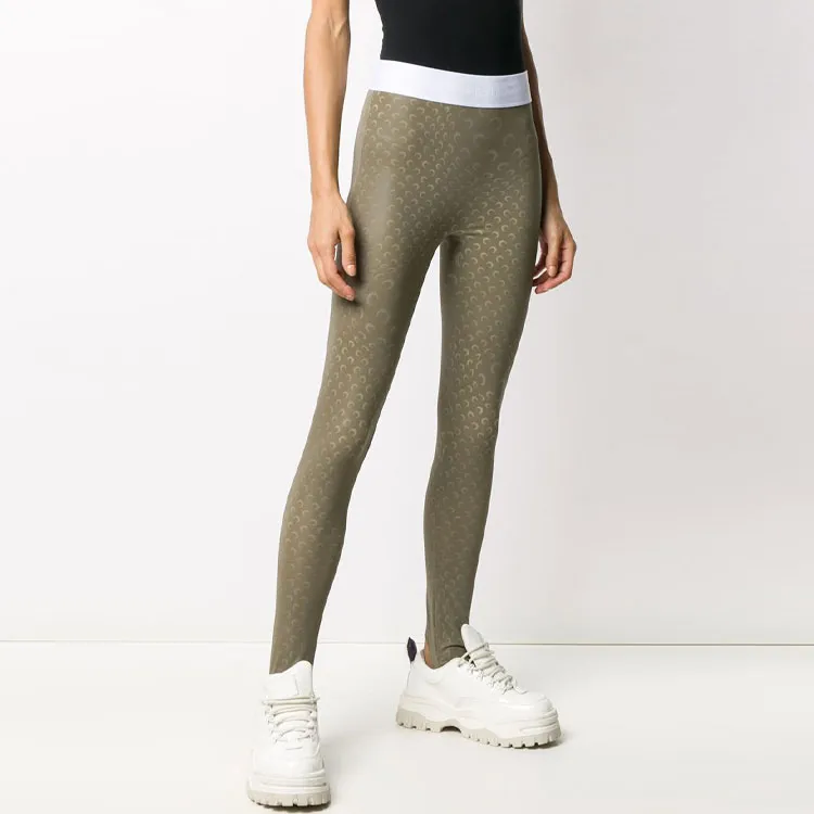 Marine Serre Leggings Women's Green-2