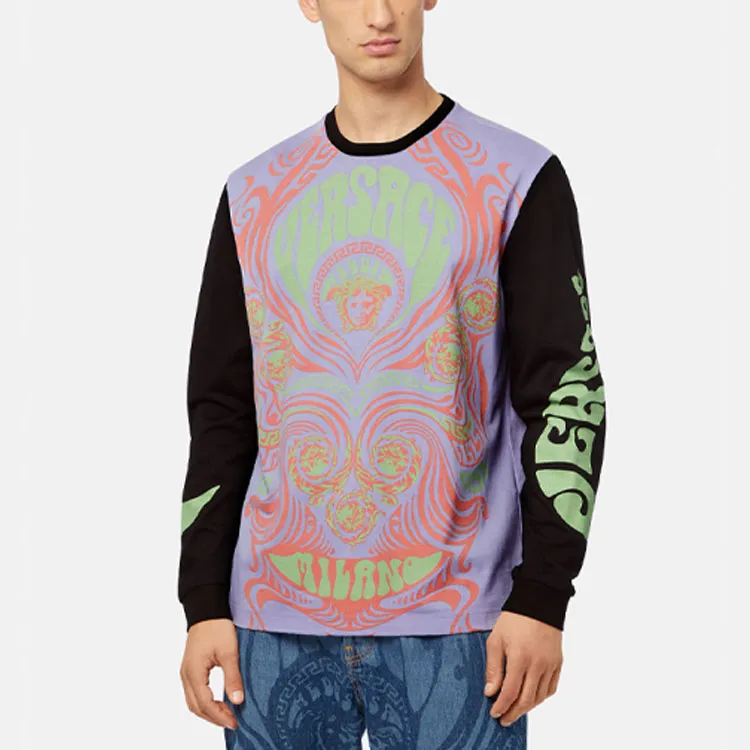 VERSACE T-Shirts Men Purple-2