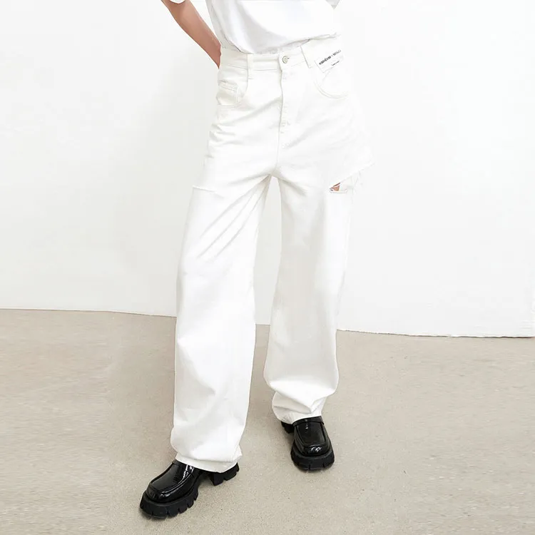 KIMHEKIM Jeans Women's White-4