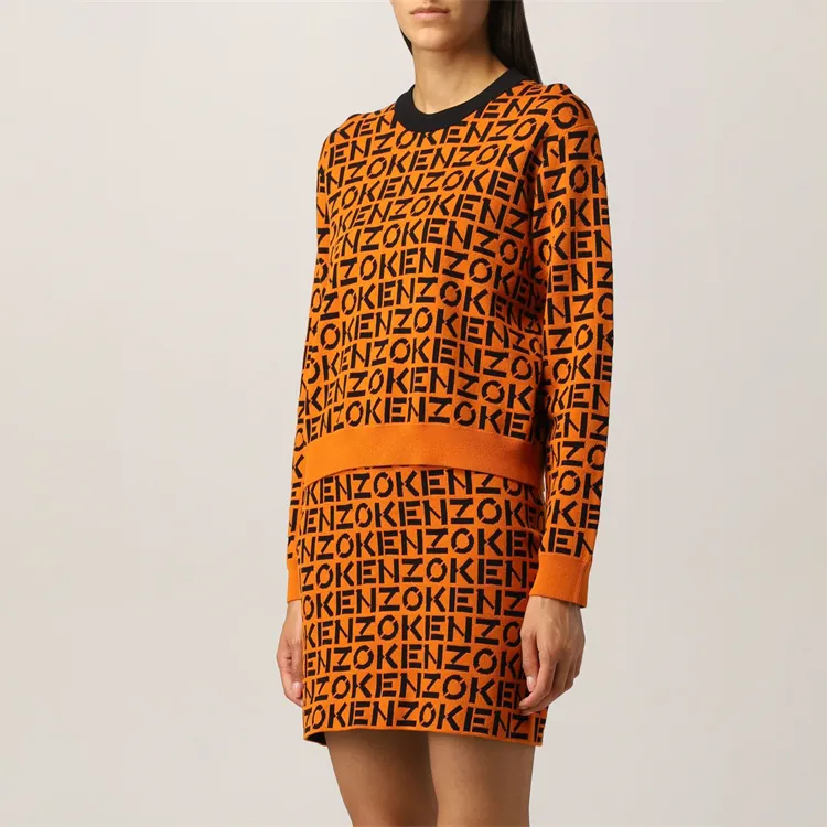 KENZO SS21 Loose Fit Sweater Women's Orange-6