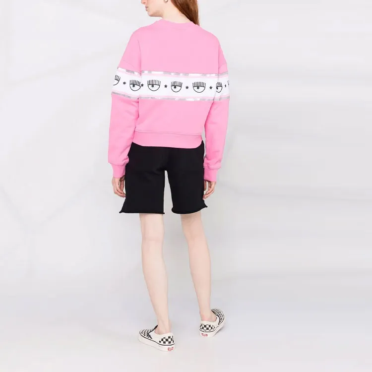 CHIARA FERRAGNI Logomania motif Cotton Sweatshirt-1