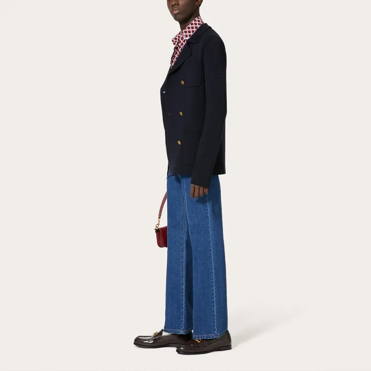 Valentino Double Breasted Long Sleeved Knitted Jacket-1