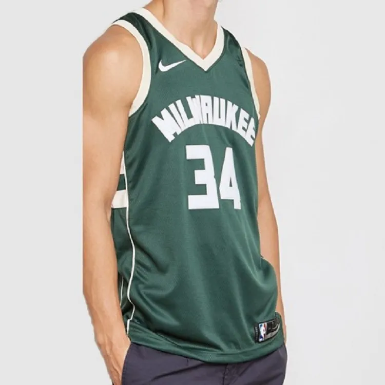 Nike Nba Milwaukee Bucks Giannis Antetokounmpo Icon Edition Dri Fit Swingman Jersey-4
