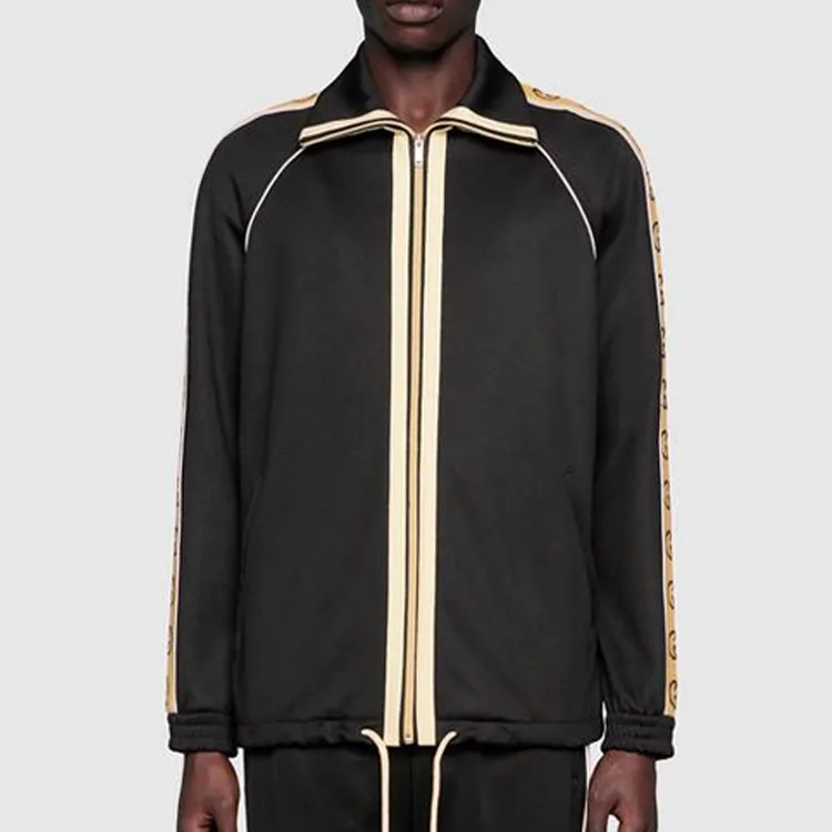 GUCCI Interlocking GG stripe Zipped Jacket-5