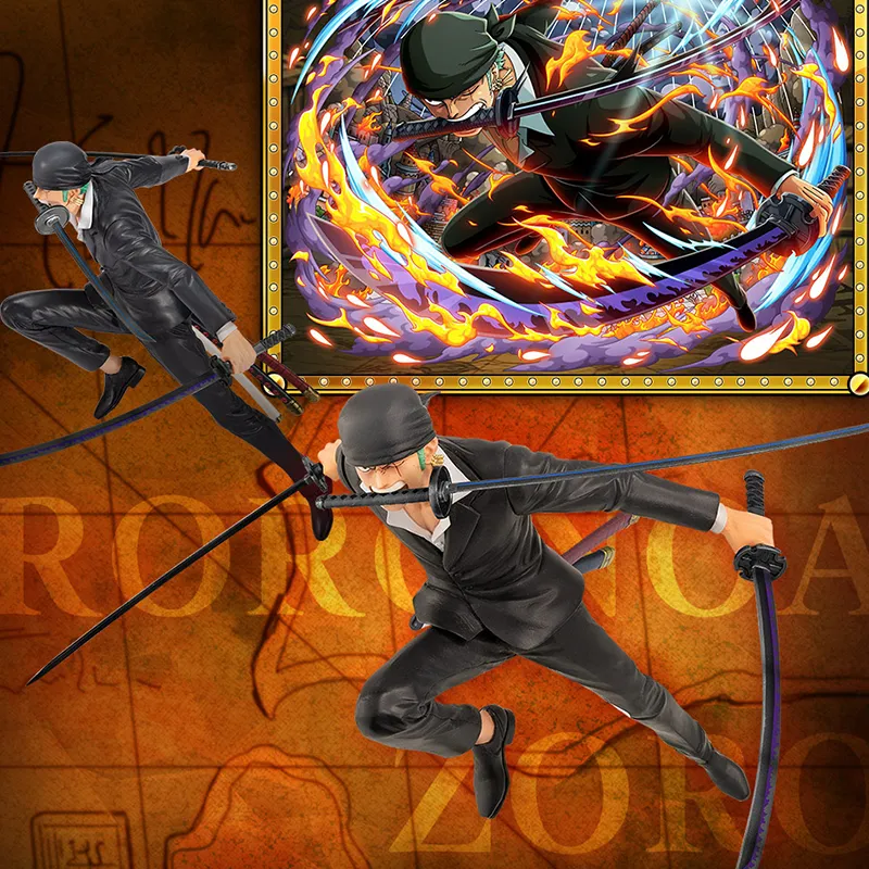 BANPRESTO Roronoa Zoro Glass Factory Ichiban Kuji One Piece Treasure Cruise Vol.1 E Prize Zoro 20cm Figure Bonus Gifts-3