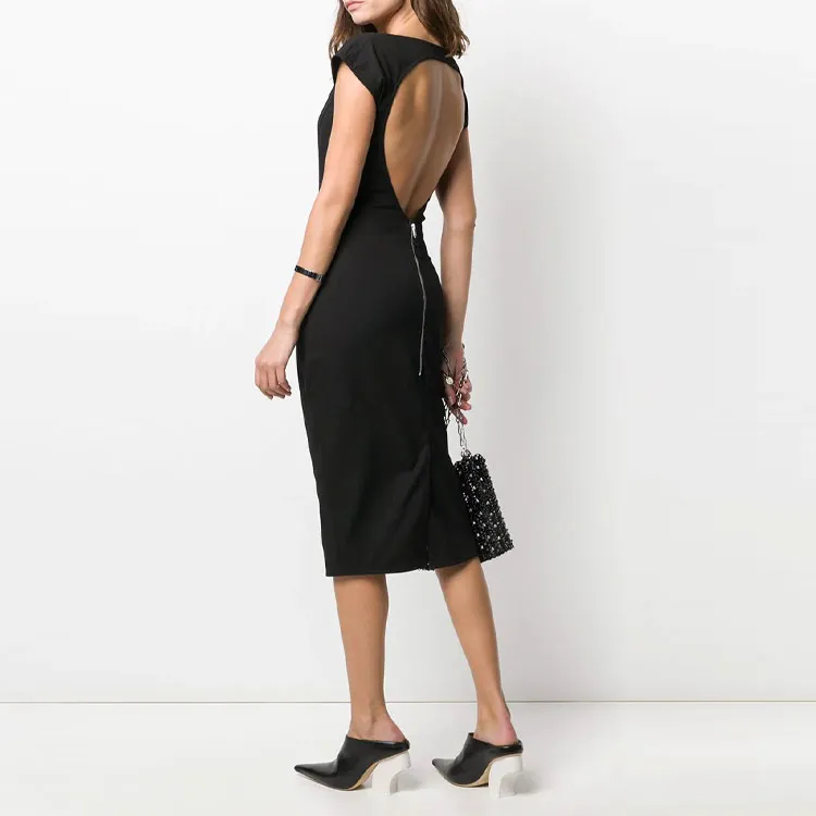 RICK OWENS Backless Cap sleeve Dress-2