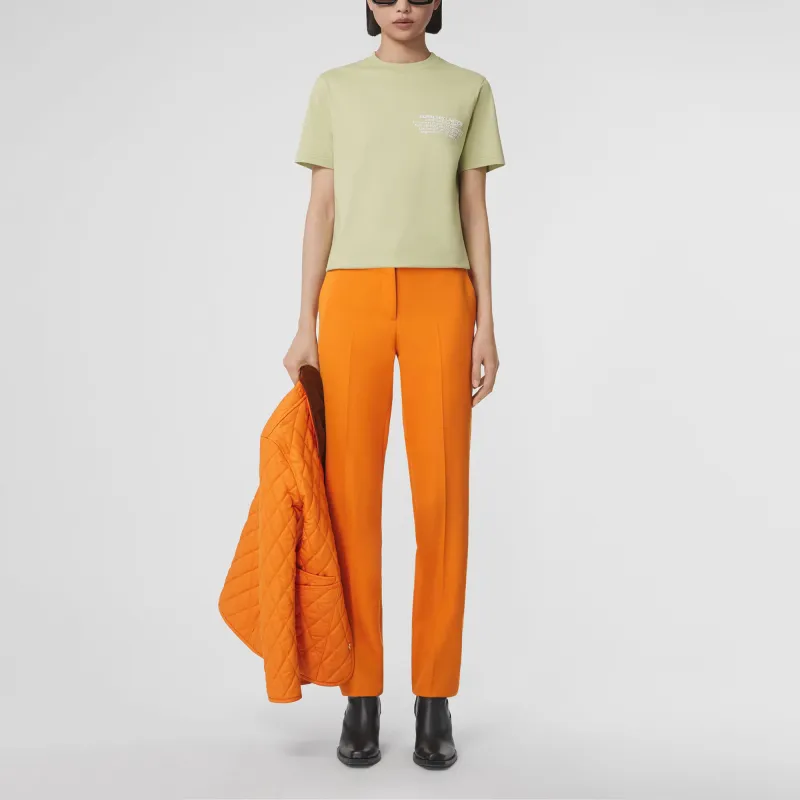Burberry T Shirts Women's Mist Green-1