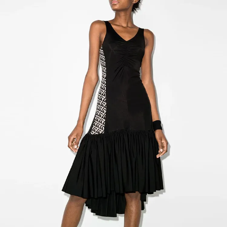Marine Serre Sleeveless Dresses Women's Black-1