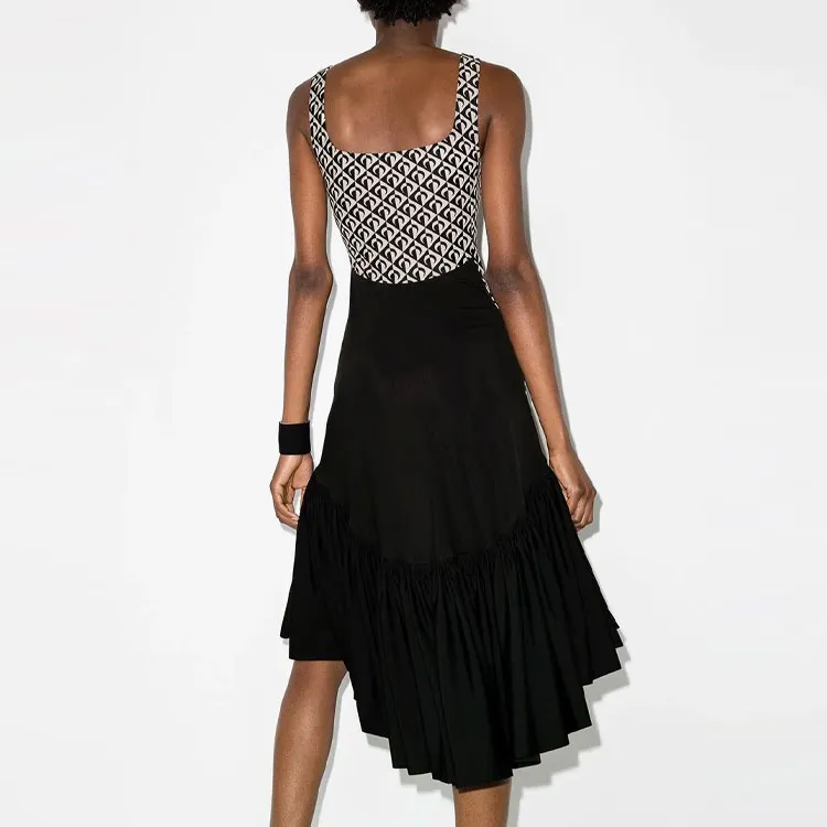 Marine Serre Sleeveless Dresses Women's Black-3