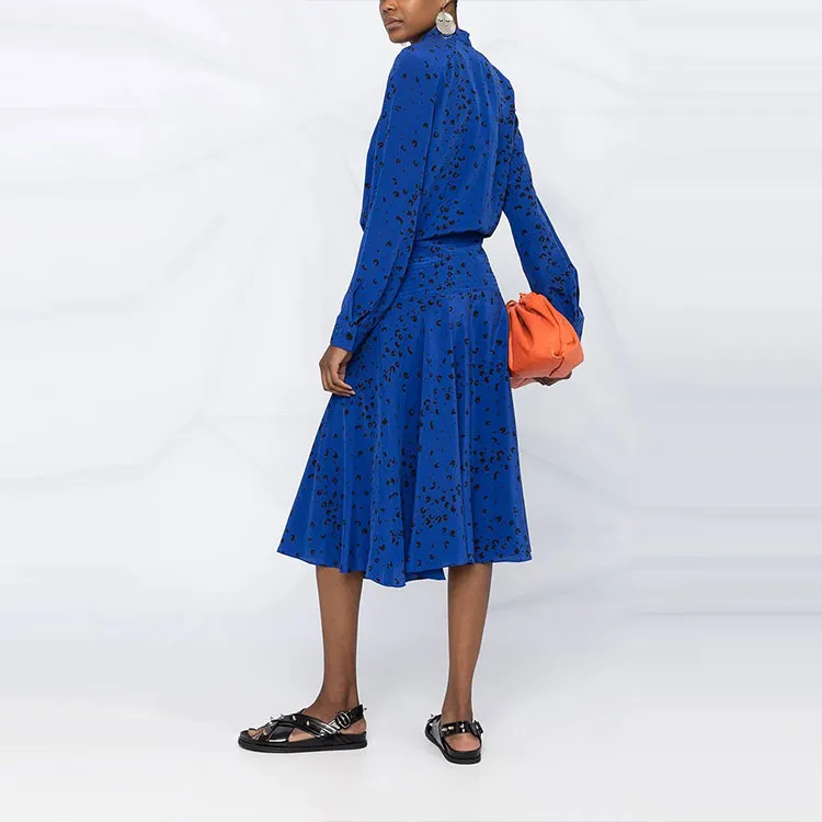 KENZO Long-Sleeved Dresses Women's Blue-2