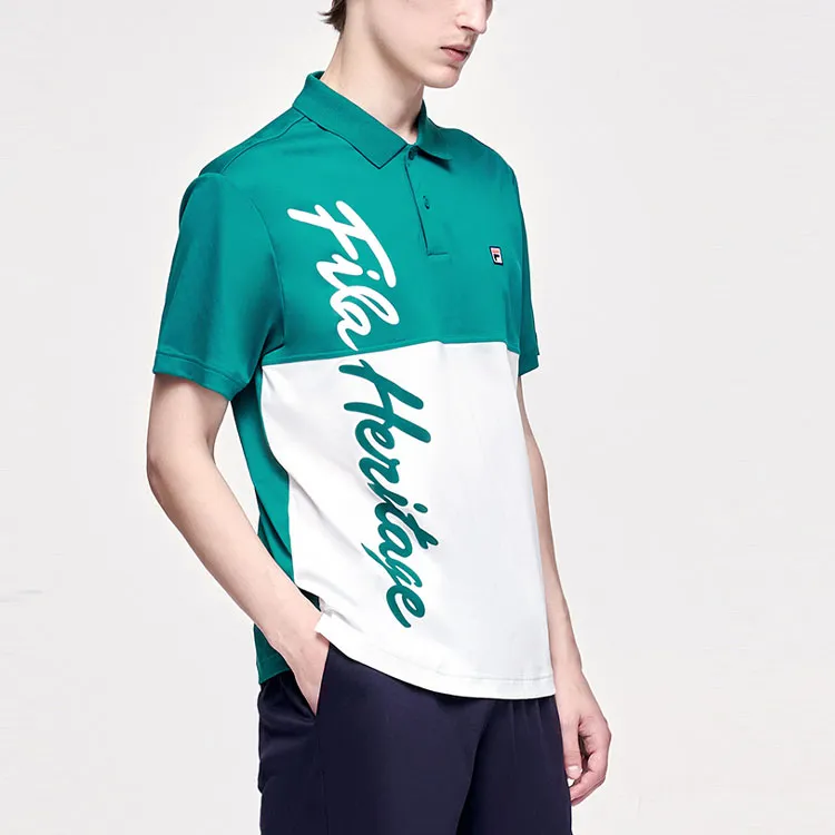 FILA Polo Shirts Men Dark Iron Green-4