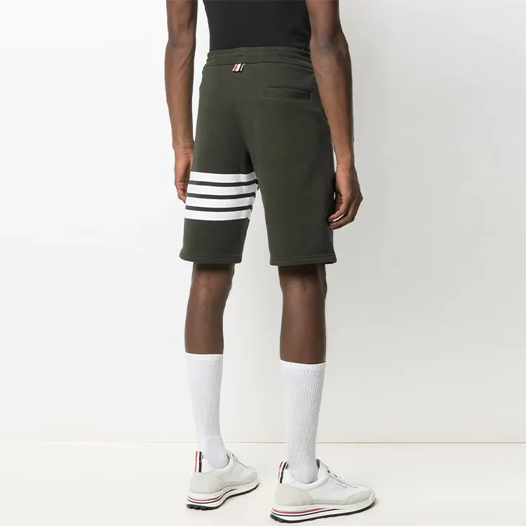 THOM BROWNE Sports Shorts Men Dark Green-3