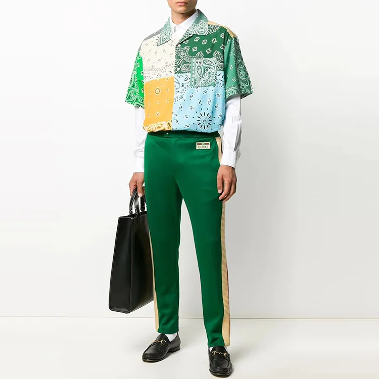 GUCCI Knitted Sports Pants Men's Green-1