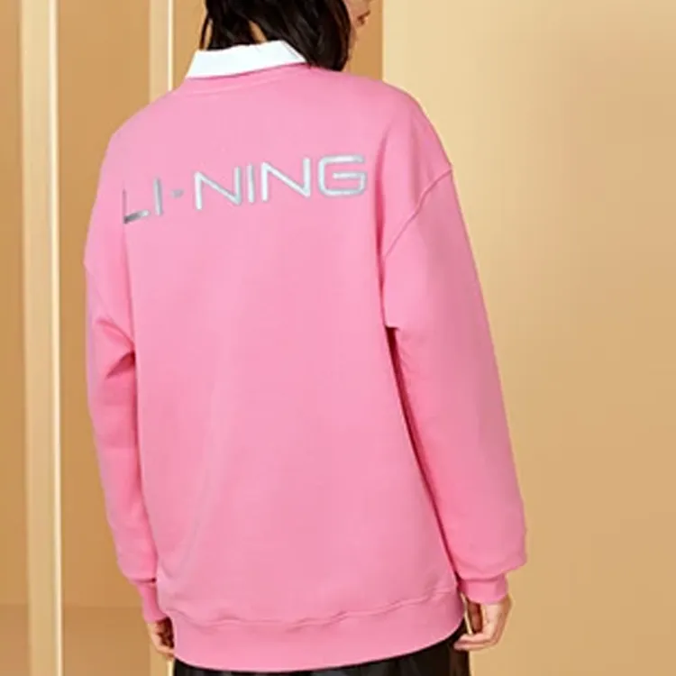LiNing China Li Ning Sweatshirts Unisex Morning Light Pink-4