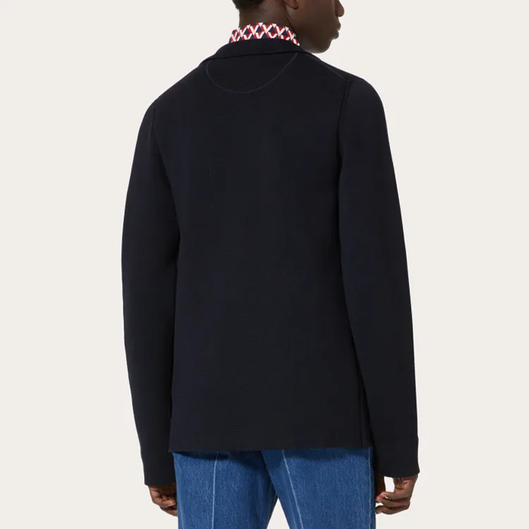 Valentino Double Breasted Long Sleeved Knitted Jacket-3