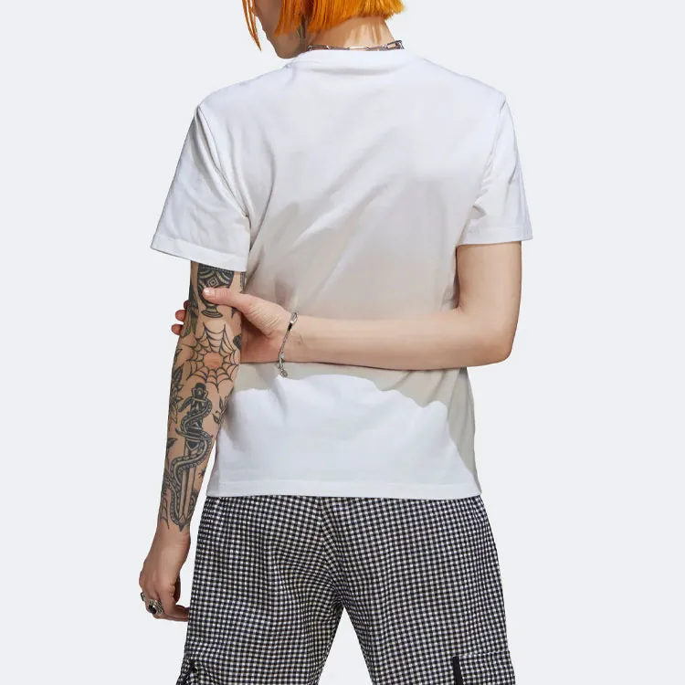 Adidas Originals WHITE T Shirts Women's White-3
