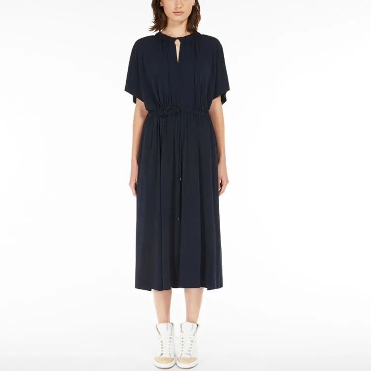 MaxMara Short Sleeved Dresses Women's Navy Blue-1