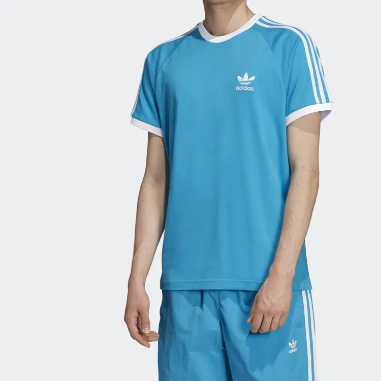 Adidas Originals 3 Stripes T Shirt Men's Blue-3