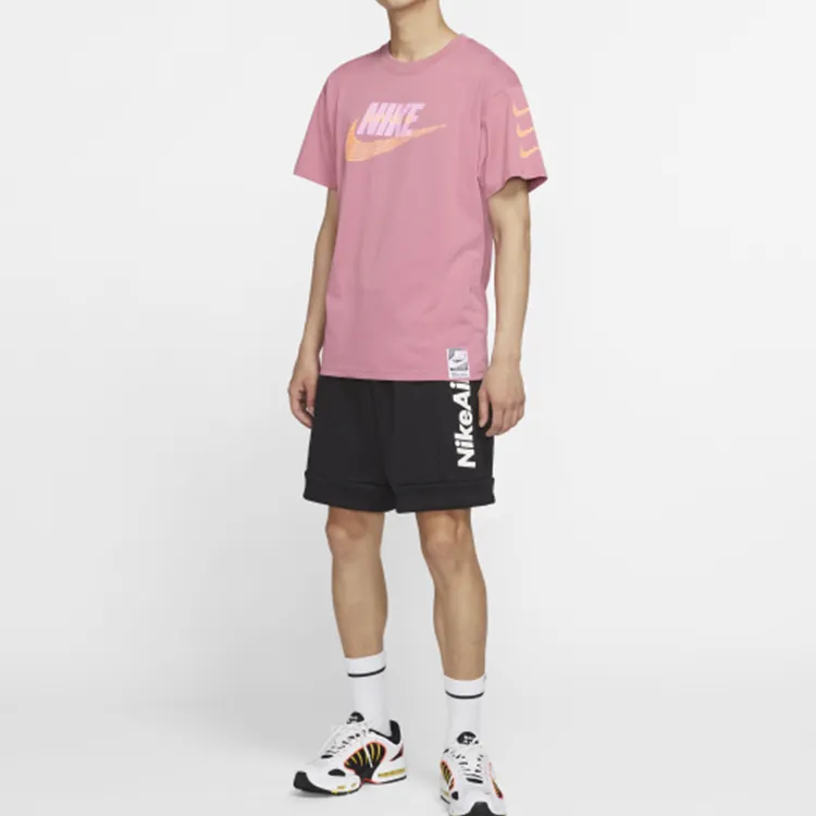 Nike Set in Sleeve T Shirt Men's Light Berry Red-3