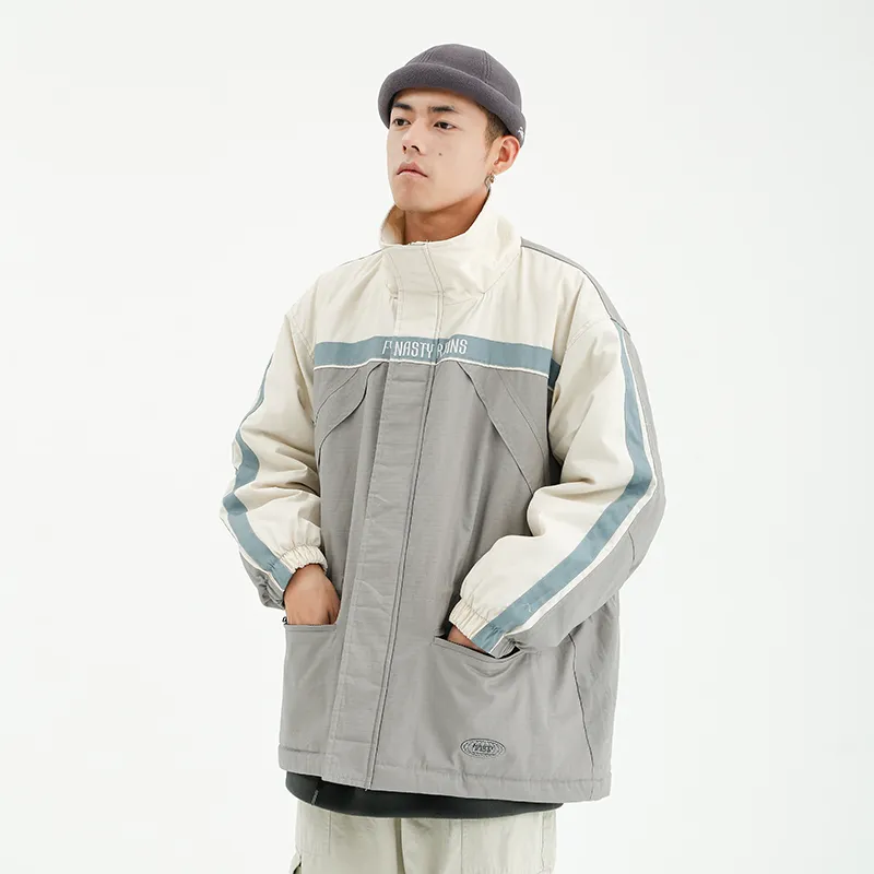 F426 Loose Fit Jacket Unisex Gray-2