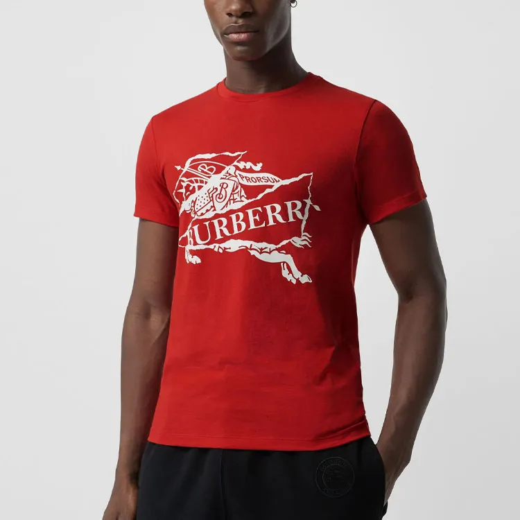 Burberry T-Shirts Men Red-2