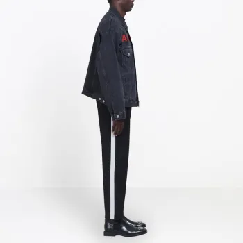Balenciaga Denim Jacket Regular Fit Men's Black