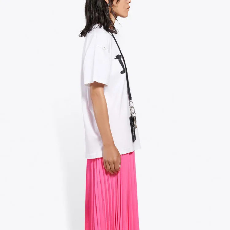 Balenciaga T Shirt Women's Regular Fit White-5