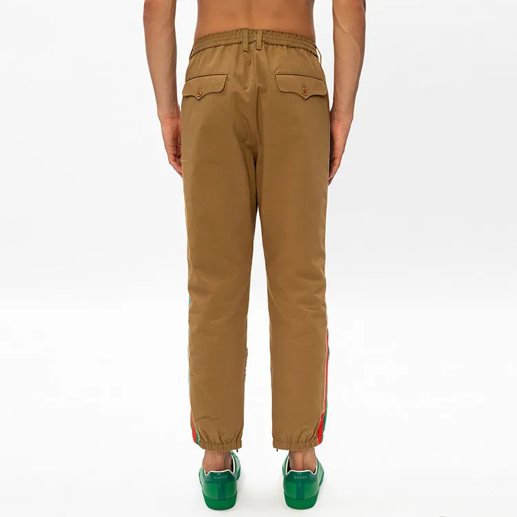GUCCI Web Straight Leg Trousers-4