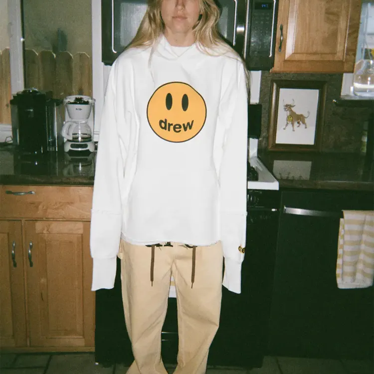 Drew House Smiley Collection Sweatshirt Unisex White-7