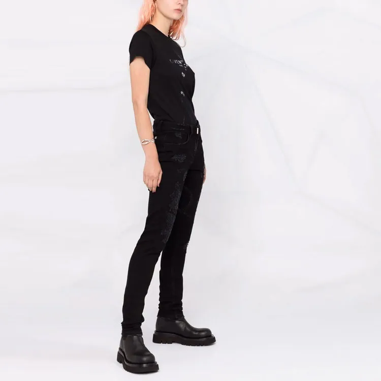 GIVENCHY Denim Trousers Women's Black-3