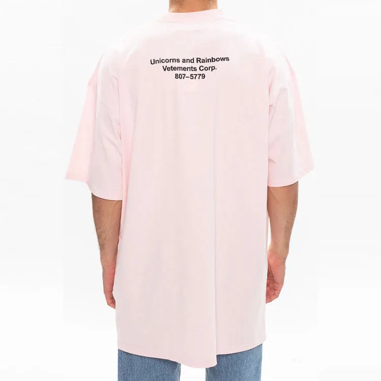 Vetements T Shirts Men Pink-3