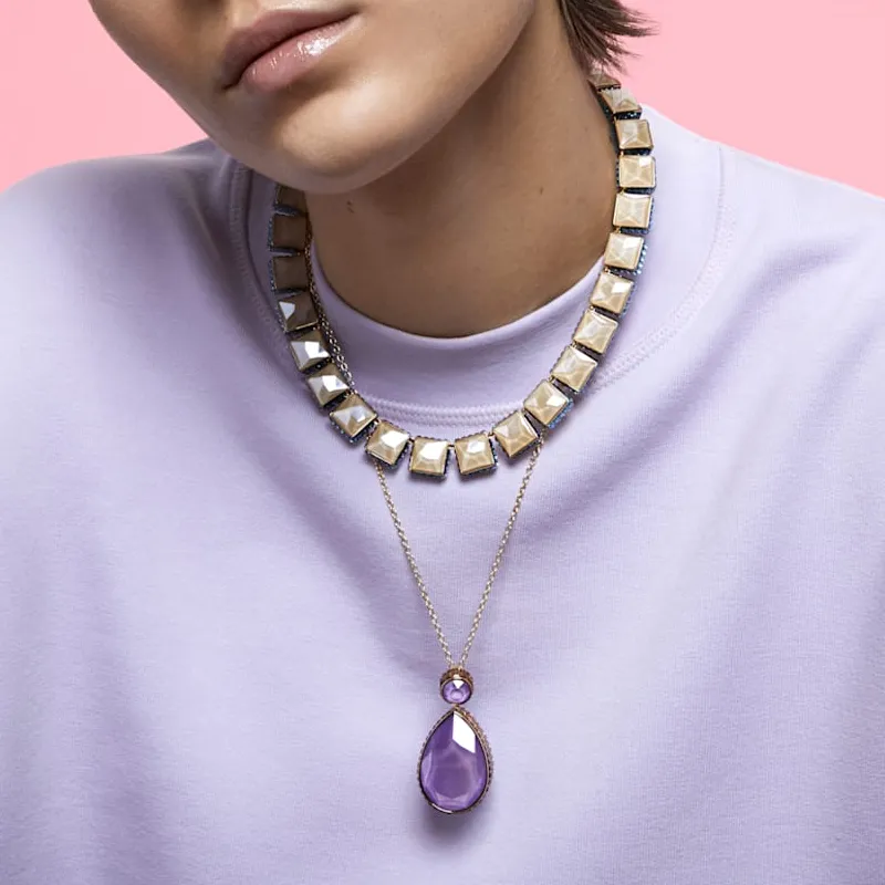 Swarovski Orbita Necklaces Women's Green/Purple-4