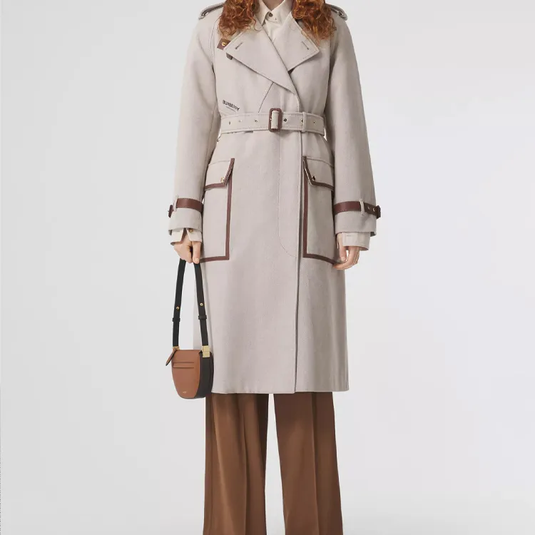 Burberry Olympia Leather Shoulder Bag Crescent Bag Handbag Shoulder Bag Crossbody Bag Small Size Women's Brown-6