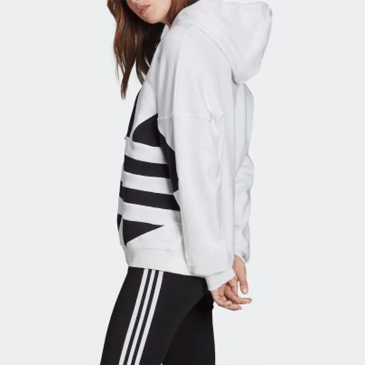 Adidas Big Trifoil Pullover Hoodie White/Black-5