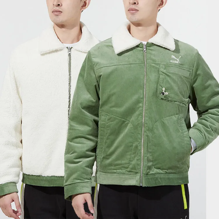 PUMA Jackets Men Green-5