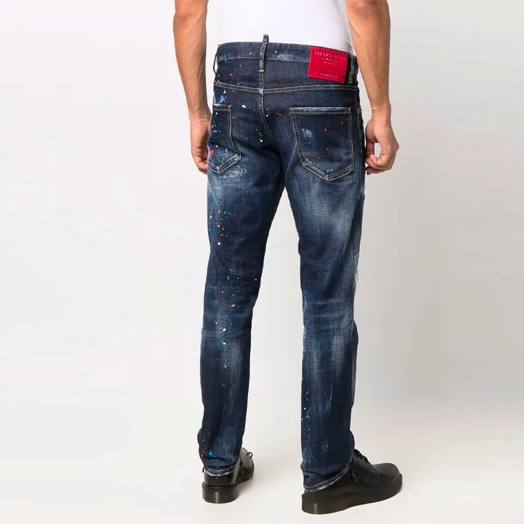 DSQUARED 2 Distressed Effect Straight Leg Jeans-2