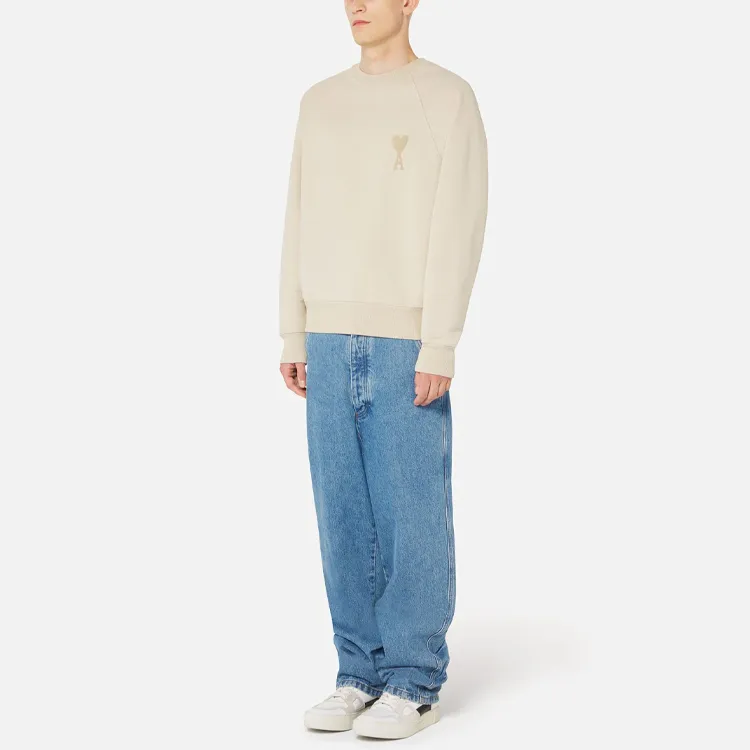 AMIPARIS Ami De Coeur Tonal Boxy Fit Crewneck-1